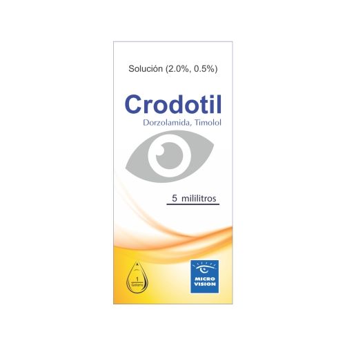Crodotil, Dorzolamida/Timolol, Solución 2.0% y 0.5%, 5ml