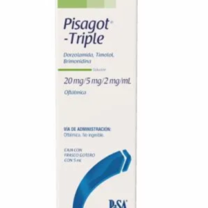 Pisagot-Triple. Dorzolamida, Timolol, Brimonidina. 20 mg / 5 mg / 2 mg, 5ml