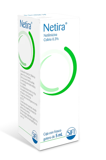 Netira, Netilmicina. Colirio 0.3%, 5ml, SIFI