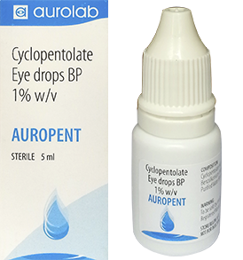 Auropent, Cyclopentolate Eye Drops BP 1% 5ml
