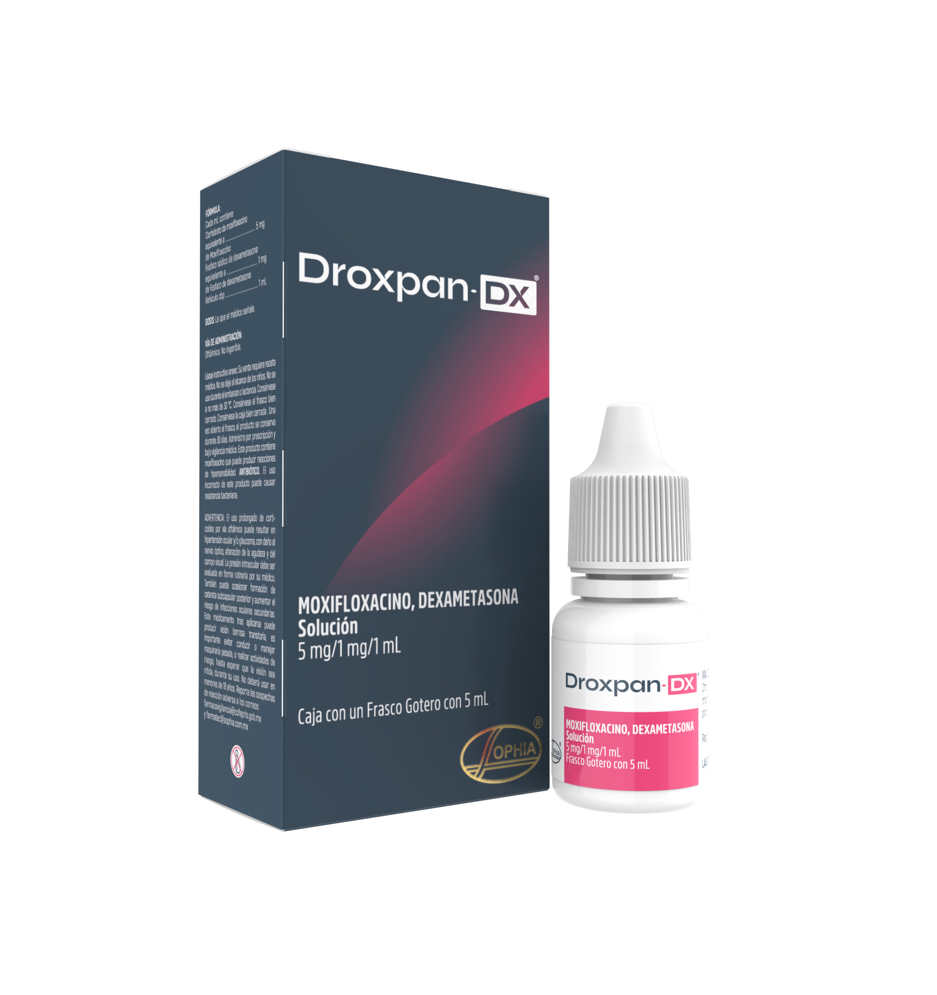 Droxpan DX, Moxifloxacino/Dexametasona, 5ml