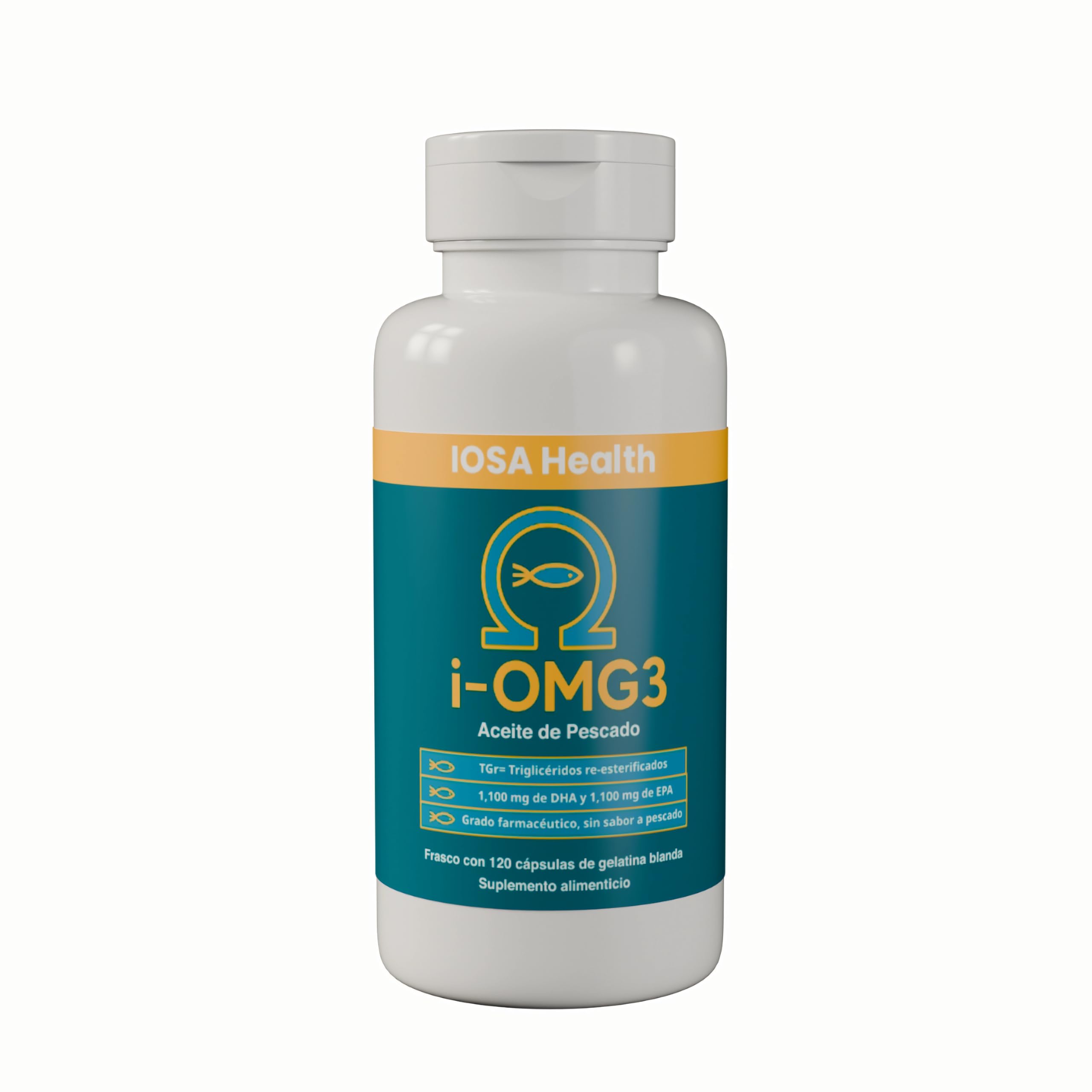i-OMG3 Aceite de Pescado, Suplemento Alimenticio, 120 Cápsulas
