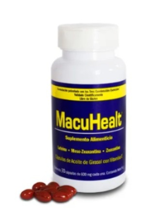 MacuHealt, Suplemento Alimenticio, 600mg. 30 Cápsulas