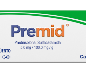 Premid Ungüento, Prednisolona Sulfacetamida 5.0mg/100mg. tubo con 3g