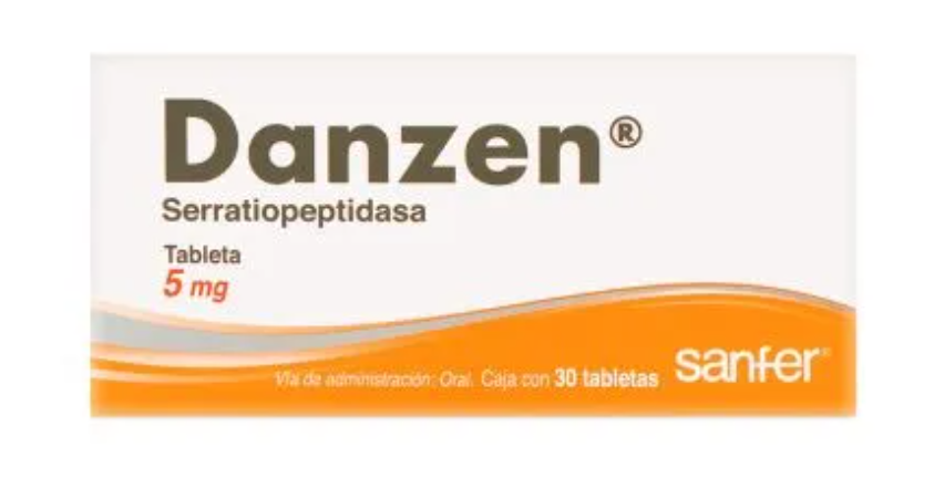 DANZEN, Serratiopeptidasa 10 mg. 20 Tabletas