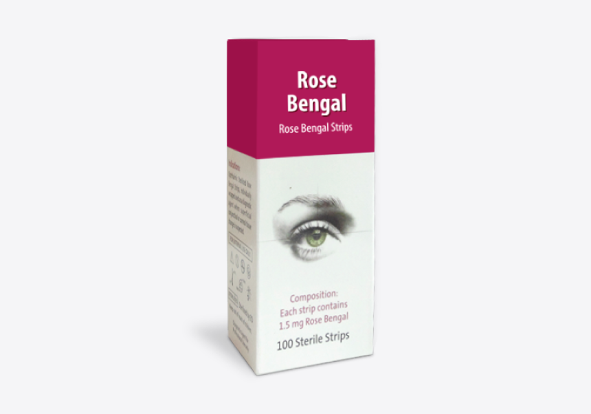 Rose Bengal, 100 sterile strips