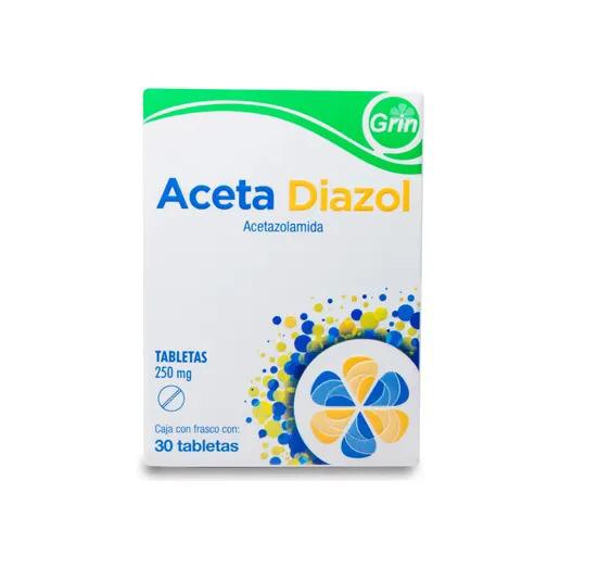 Aceta Diazol, Acetazolamida 250mg, 30 tabletas