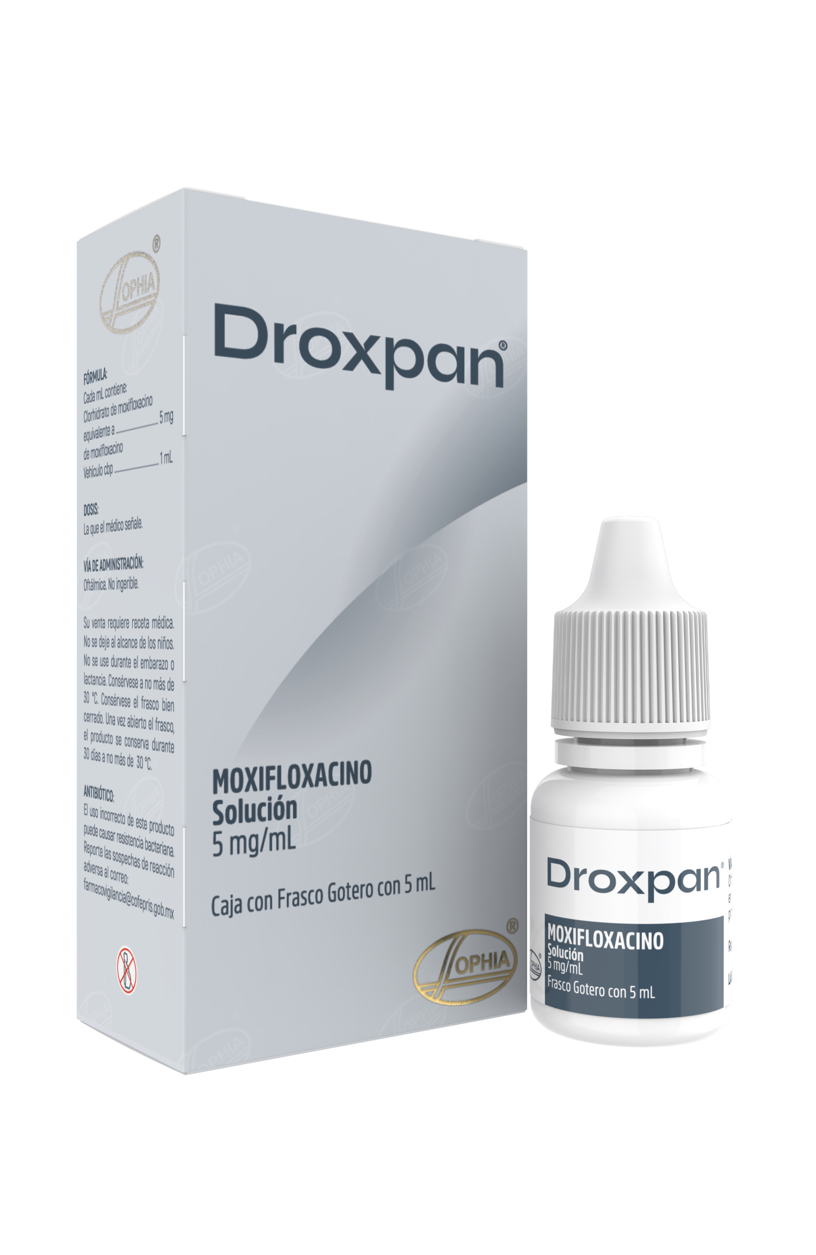 Droxpan, Moxifloxacino 5mg/ml, 5ml