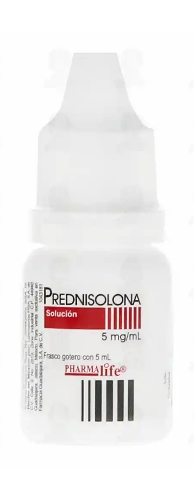 Prednisolona, Solucion 5mg/mL, 5ml