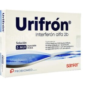 Urifrón, Interferón Alfa 2b, 5MUI. Refrigerado.