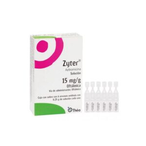 Zyter, Azitromicina, 15mg. Caja con 6 envases unidosis